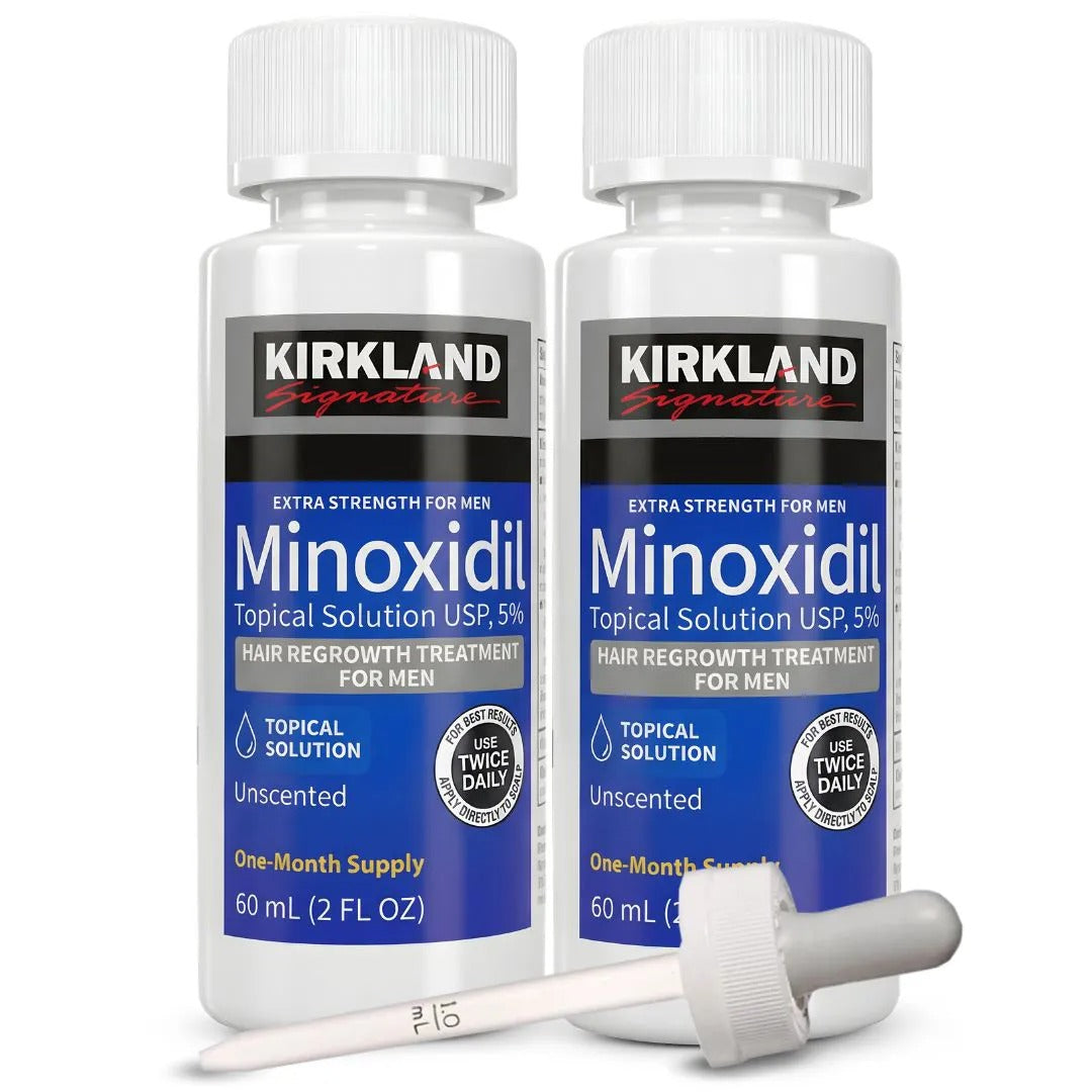 Minoxidil Kirkland 5% Original - Kit para 2 Meses (2 Frascos de 60ml)